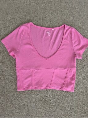 PAC cares pink cropped top